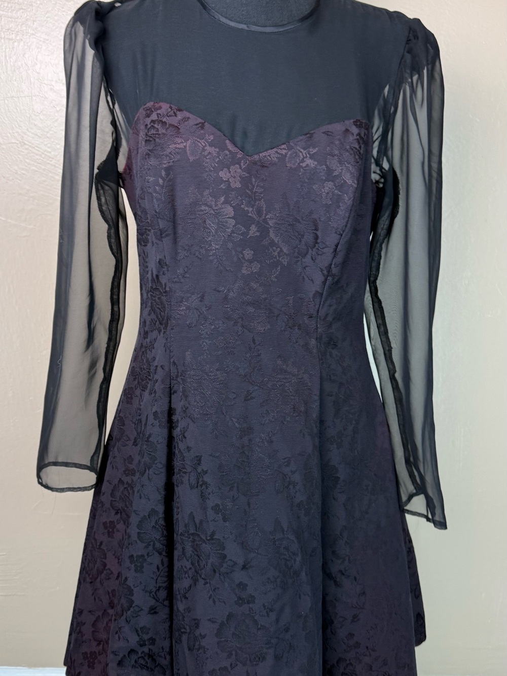 Niki Originals 90s Whimsigoth Vintage Romance Jacquard Dress
